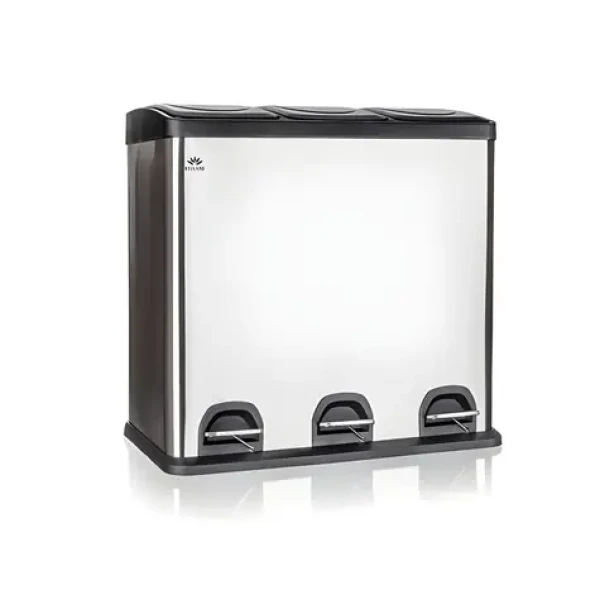 BRILANZ Kôš na triedený odpad Savery / 60 l (3 x 20 l) / nerezová oceľ (48860953)