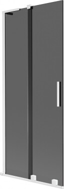 MEXEN/S - Velar L dvojkrídlová posuvná vaňová zástena 85 x 150, grafit, biela 896-085-003-41-20