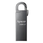 Apacer AH15A 16GB strieborná / USB flash disk / USB 3.0 (3.1 Gen 1) / s karabínkou (AP16GAH15AA-1)