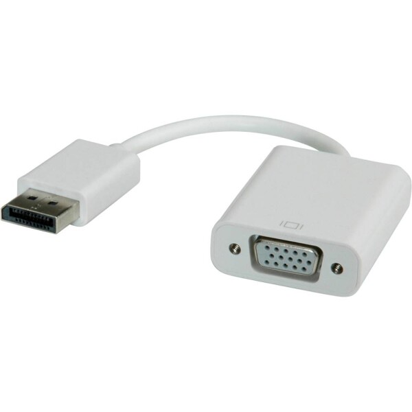 Roline DisplayPort / VGA káblový adaptér Konektor DisplayPort, VGA pólové zásuvka 0.15 m biela 12.03.3146 Kábel DisplayPort; 12.03.3146