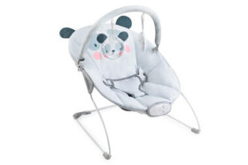 Momi GLOSSY panda / Vibračné lehátko s melódiami / Nosnosť 9 kg (BULE00003)