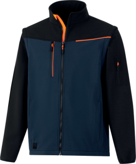 Bunda 2 V 1 Delta Plus softshell SOCCIA Farba: Námornícka Modrá/ Čierna, Veľkosť: 2XL (SOCCIBMXX)