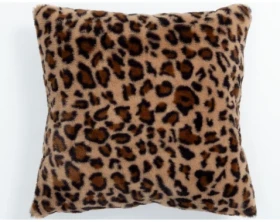 Dekoračný vankúš Fashion Leopard 45x45 cm, hnedý%