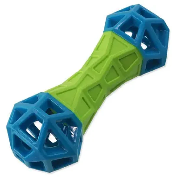 Dog Fantasy Hračka - Kosť s geometrickými obrazcami zeleno-modrá 18x5.8x5.8cm (454-313531)