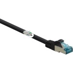 Renkforce RF-5047474 RJ45 sieťové káble, prepojovacie káble CAT 6A S/FTP 5.00 m čierna samozhášavý 1 ks; RF-5047474