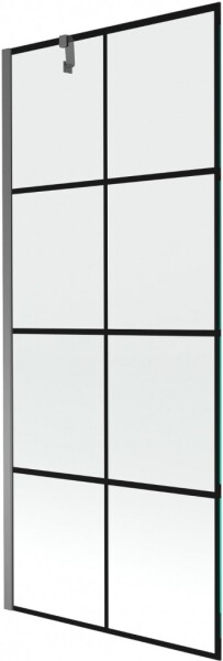 MEXEN/S - Next vaňová zástena FIX 80 x 150, čierna vzor, grafit metal 895-080-000-00-77-95