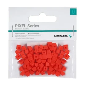 DEEPCOOL Pixel Series červená / Dekoratívne pixel bity / pre skrine DEEPCOOL / guma / 100 ks (R-PIXEL-RD100-G-1)