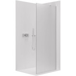 CERANO - Sprchová zástena Walk-in Onyx YL/P - 8 mm - okrúhla vzpera - chróm, mliečne sklo - 30x200 CER-8050BD71940