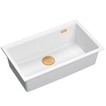 Quadron Quadron - Granitový drez Logan 110 White Oceľ HQD7644U1_BS_U