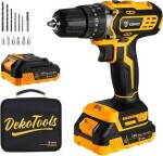 Deko Tools DKCD16ID01-B5S2 / Aku vŕtačka / 3/8 / 1350 RPM / 32 Nm / 16V / 2x aku + taška (DKCD16ID01-B5S2)