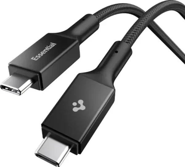 Spigen EB10015CC Essential USB C na USB C 100W kábel 1.5m čierna / USB 3.2 Gen1 (ACA10421)