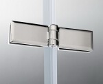 H K - Sprchovací kút MELODY F5 90x76 cm s jednokrídlovými dverami s pevnou stenou, (dvere 90cm / bočná stena 76cm) vrátane sprchovej vaničky z liateho mramoru SE-MELODYF59076/THOR-90x76