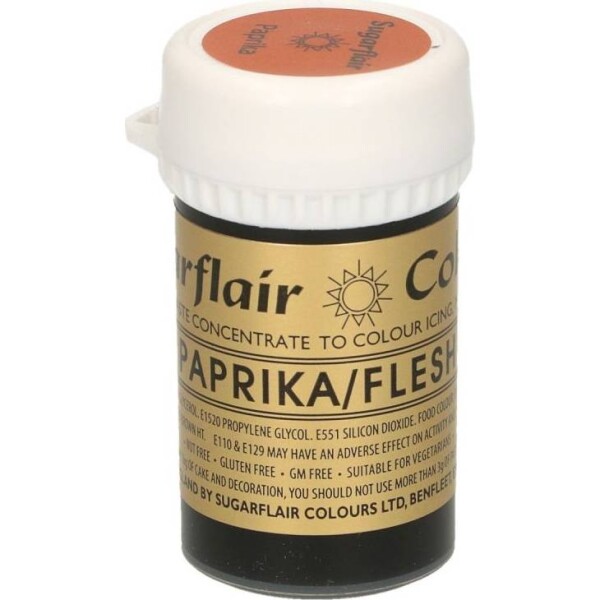 Gélová farba paprika - flesh 25 g - Sugarflair - Sugarflair