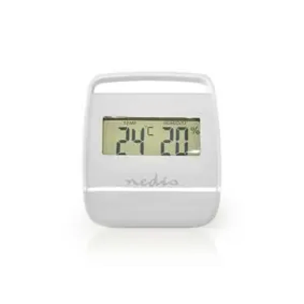 Nedis Digitálny teplomer biela / Vnútorná / Vnútorná teplota / Vnútorná vlhkosť (WEST100WT)