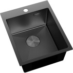 MEXEN - Solix oceľový drez 1-bowl 400 x 500 mm, čierna 6406401000-70