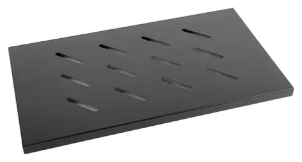 Lanberg AK-1002-B čierna / Pevná polica do racku / 19" / 1U / 465×315 mm / nosnosť 120 kg (AK-1002-B)