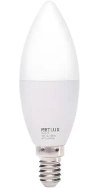 Retlux RLL 677 C37 E14 / LED žiarovka / 3W / 405 lm / 6500K - denná biela / D