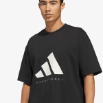 Tričko adidas Basketball T-Shirt (Gender Neutral) Black/ Off White L