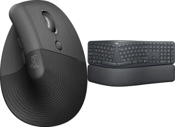 Logitech Lift Graphite + Ergo K860 / Klávesnica + myš / ergonomická / bezdrôtová
