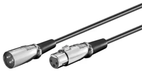 MicroConnect XLR kábel XLR (M) - XLR (F) 0.5m čierna (XLRMF05)