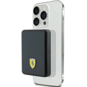 Ferrari Metal Logo čierna / Powerbanka / MagSafe / 5000 mAh / 15 W