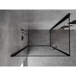 MEXEN/S - Mist-B Duo sprchovací kút dvere krídlové 90 x 80, čierna okraj, čierna 8A2-090L-080P-70-70