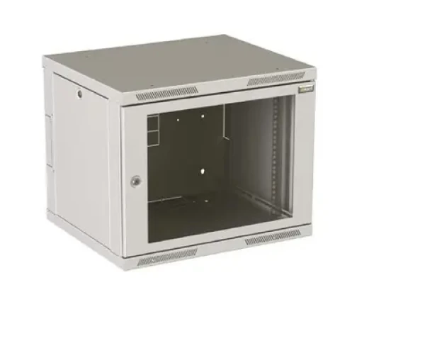 Solarix SENSA-9U-65-11-G rozvádzač nástenný 9U 500mm / dvere sklo / RAL 7035 (83000183)