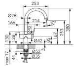 NOVASERVIS - Drezová stojanková batéria Filtrata, chróm BFT41