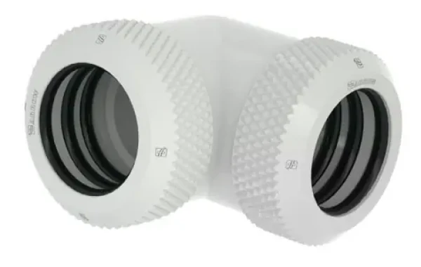Barrow Spojka pre 14mm pevnú trubicu - 90° koleno biela (TWT90KNS-K14 w)