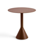 HAY Venkovní stůl Palissade Cone Iron Red Ø 70 cm