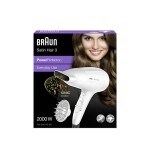 Braun Satin Hair 3 HD385 biela / Fén na vlasy / 2000 W / 3 teploty / 2 intenzity / 1.8 m (HD385)