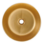 INVENA - Umývadlo na dosku KETO 42 cm, čierna/zlatá CE-14-017-C