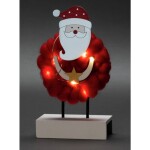 Konstsmide 3267-550 LED silueta Santa Claus teplá biela LED červená časomerač; 3267-550