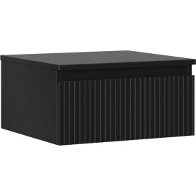 MEXEN/S - Rivel kúpeľňová skrinka pod umývadlo 50 cm s doskou, 1 šuplík, reliéf, čierna mat 91A20-05023-1-BFC71