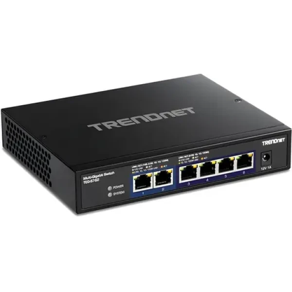 Trendnet TEG-S762 / Switch / 6- Port / 2x 10GbE + 4X 2,5GbE RJ-45 / 60 Gbit / s / bez ventilátora (TEG-S762)