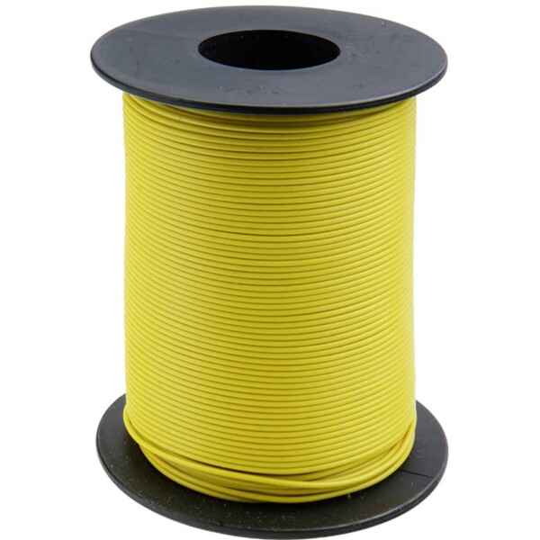 Donau Elektronik 125-S50-3 opletenie / lanko 1 x 0.25 mm² žltá 50 m; 125-S50-3