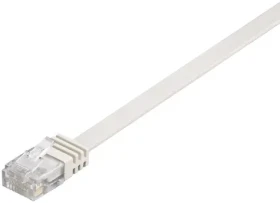 MicroConnect CAT6 U/UTP FLAT 0.25m biela / PVC (V-UTP60025W-FLAT)