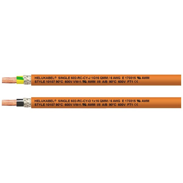 HELU 69640-1000 vedenie ťažnej reťaze Single 602-RC-CY-O 1 x 50 mm² oranžová 1000 m; 69640-1000