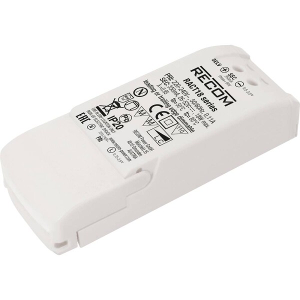 RECOM LED driver 18 W 500 mA 18 - 36 V/DC; RACT18-500