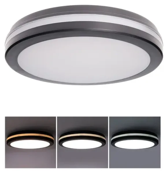 Solight Gari čierna / LED osvetlenie / 26W / 2340lm / 3CCT / IP65 / 30cm