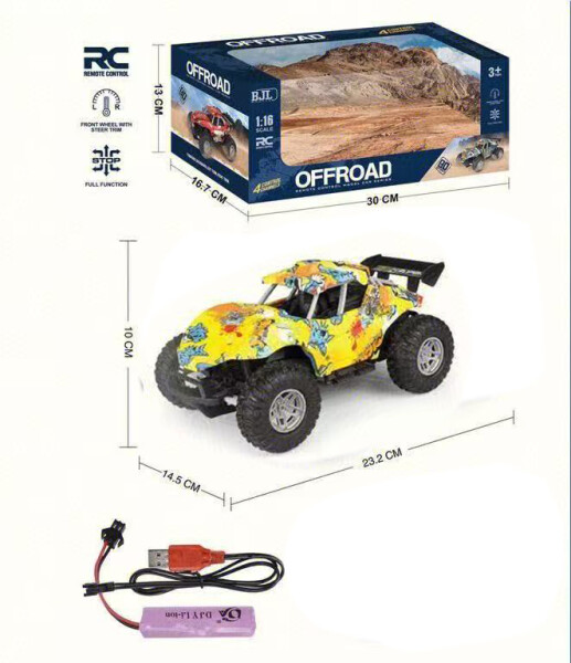Mamido Mamido Terénne auto na diaľkové ovládanie Buggy 1:16 žlté MT1572