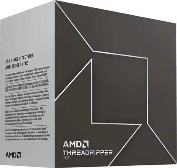 AMD RYZEN Threadripper PRO 7995WX @ 2.5GHz / Turbo 5.1GHz / 96C192T / L1 6MB L2 96MB L3 384MB / sTR5 / Zen 4 (100-100000884WOF)