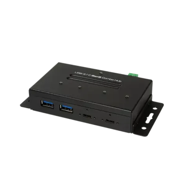 LogiLink UA0316 čierna / Industriálny USB hub / 2x USB-A 3.2 / 3x USB-C 3.2 (UA0316)