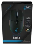 MediaRange MRGS202 čierna / Herná myš / 4000 DPI / LED podsvietenie / 6 tlačidiel / USB (MRGS202)