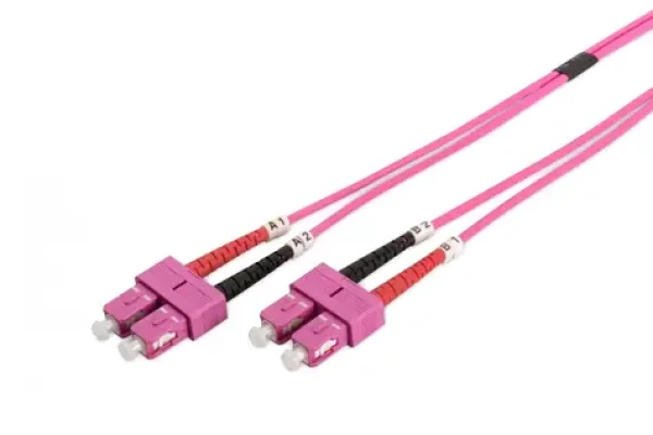 Digitus optický patch kábel SC-SC OM4 fialový / Optický patch kábel / Multimode 50/125 µm / Duplex / 1 m (DK-2522-01-4)