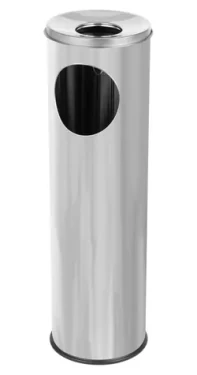 ALDA Cigarette Pillar 15 l lesklá / Odpadkový kôš s popolníkom / nerezová oceľ