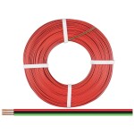Donau Elektronik 325-014-50 opletenie / lanko 3 x 0.25 mm² + 14 x 0.15 mm červená, čierna, zelená 50 m; 325-014-50