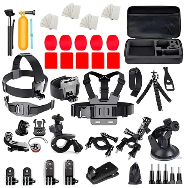 Hurtel Sada príslušenstva 63v1 pre akčné kamery / Sada príslušenstva / GoPro / DJI / Insta360 / SJCAM / Eken (9145576245958)
