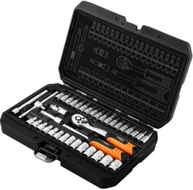 Neo Tools Sada nástrčných kľúčov 1/4" / 38 dielov / Račňa 72T / CrV oceľ (10-232)