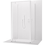 CERANO - Třístěnný sprchový kout Ferri U L/P - 6 mm - chrom, transparentní sklo - 80x100x195 - pivotový CER-8050BD7862